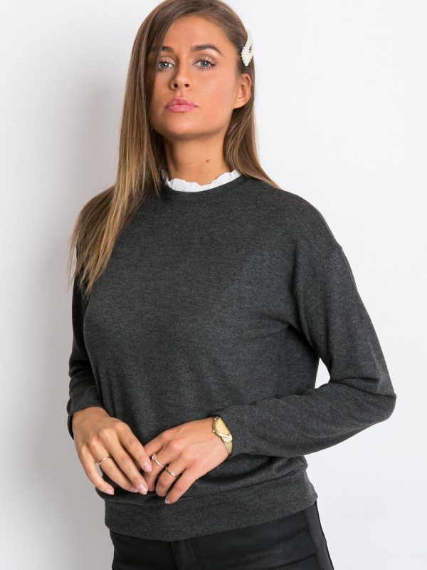 RUE PARIS Graphite Sweatshirt Style