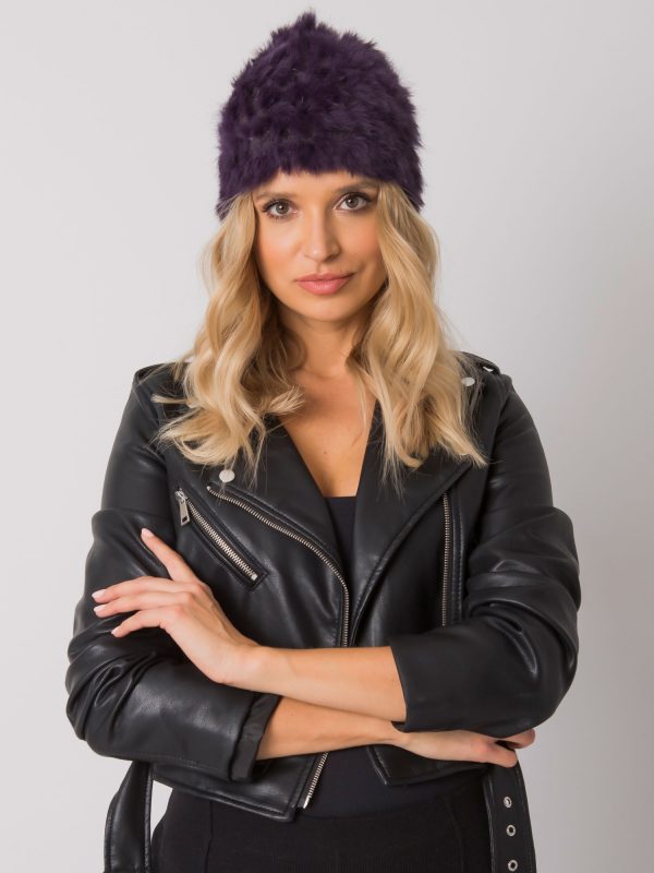 Purple fur hat