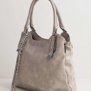 Light gray hobo bag