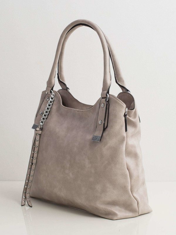 Light gray hobo bag