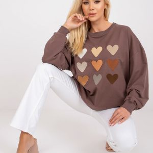 Brown Loose Oversize Sweatshirt Tulum