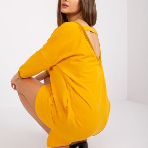 Pale orange sweatshirt dress Nova RUE PARIS