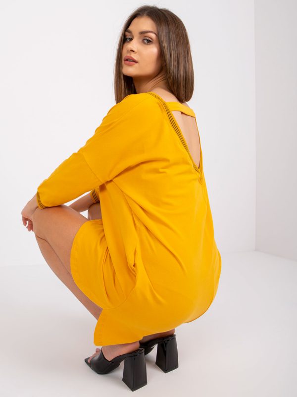 Pale orange sweatshirt dress Nova RUE PARIS