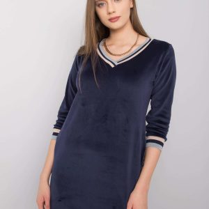 Navy blue velour dress Aspen RUE PARIS