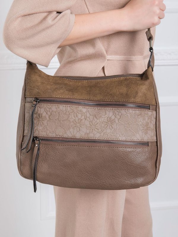 Brown eco-leather handbag