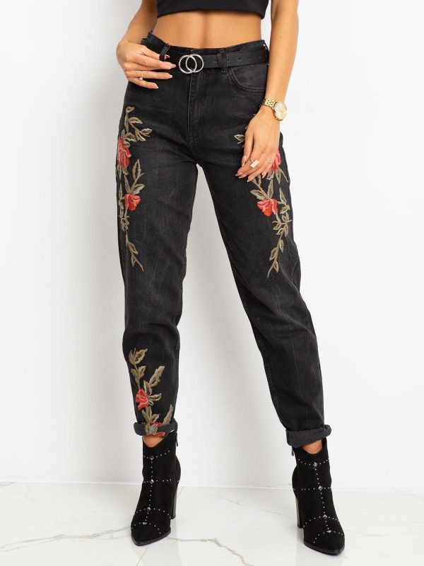 RUE PARIS Black Mallory jeans