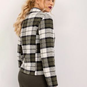 BSL Khaki-White Plaid Blazer