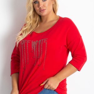 Red plus size blouse Stories