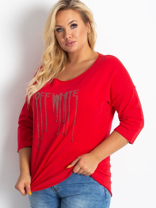 Red plus size blouse Stories