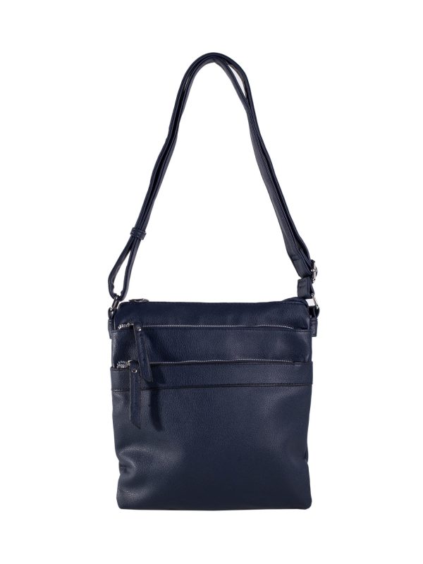 Dark Blue Eco Leather Shoulder Bag