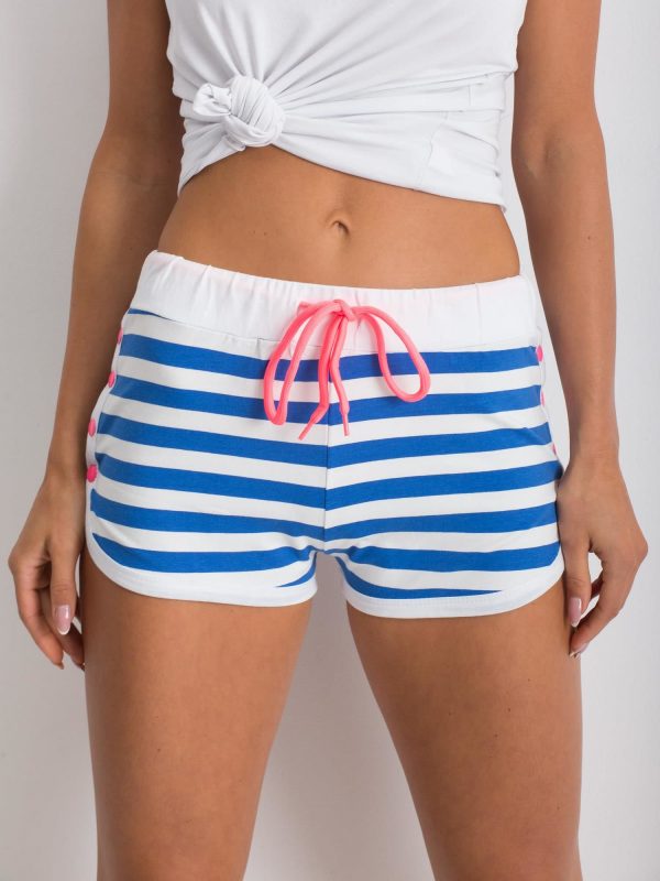 Blue and White Malleable Shorts