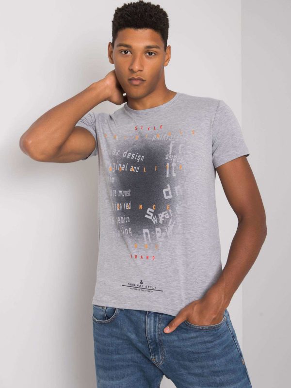 Gray Lawson Cotton Men's T-Shirt