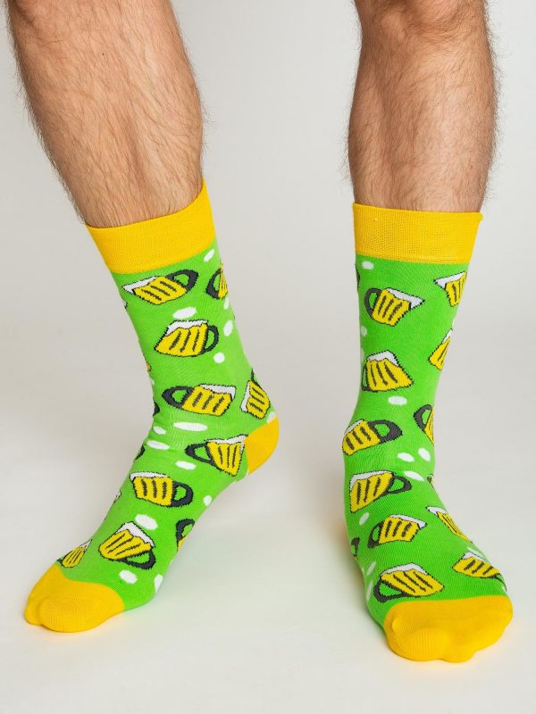 Green Pattern Men's Socks