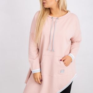 Dirty pink tunic plus size Open