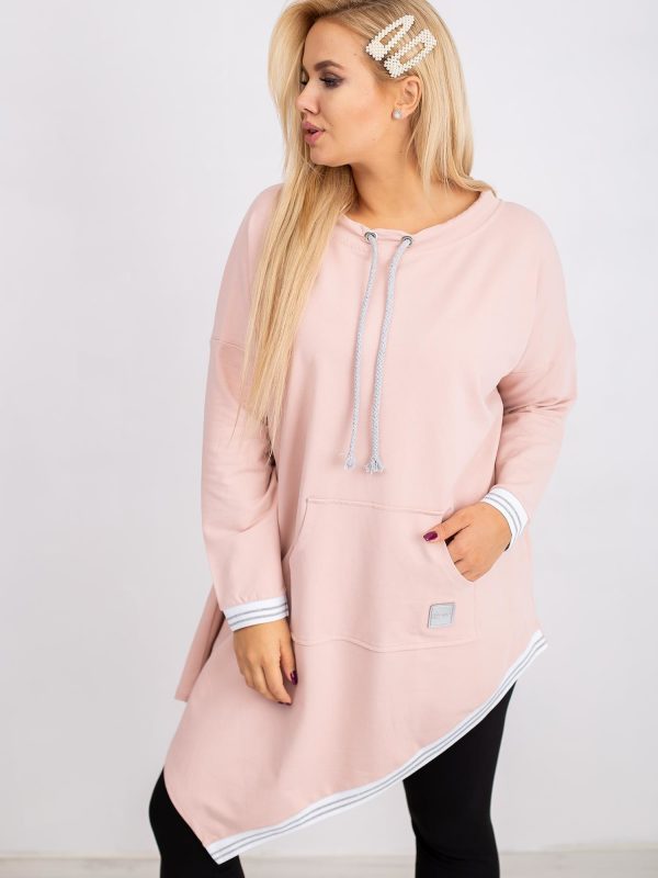 Dirty pink tunic plus size Open