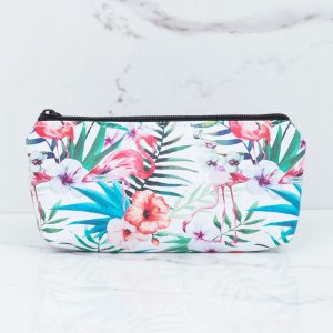 White Cosmetic Bag with Colorful Printing