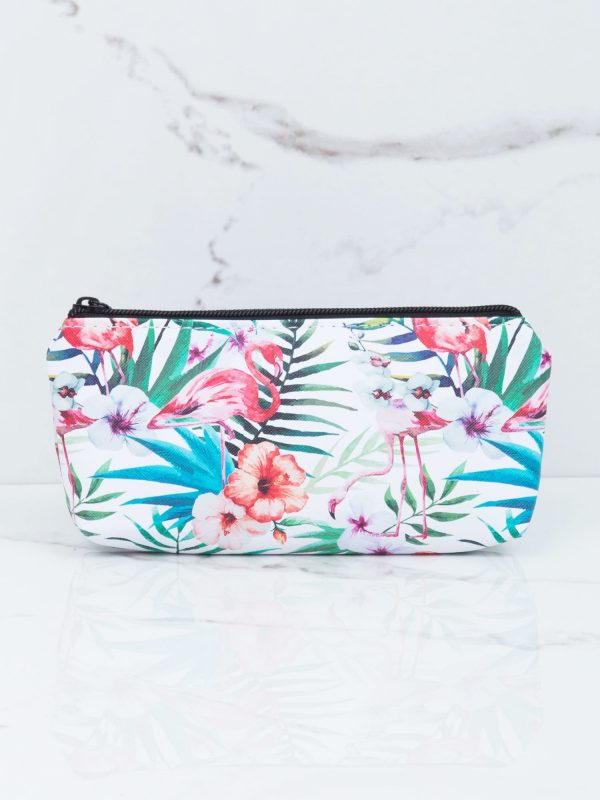 White Cosmetic Bag with Colorful Printing