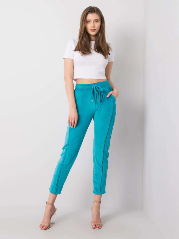 Marine velour pants Juanita RUE PARIS