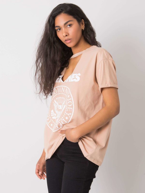 Beige T-shirt with print Cordoba