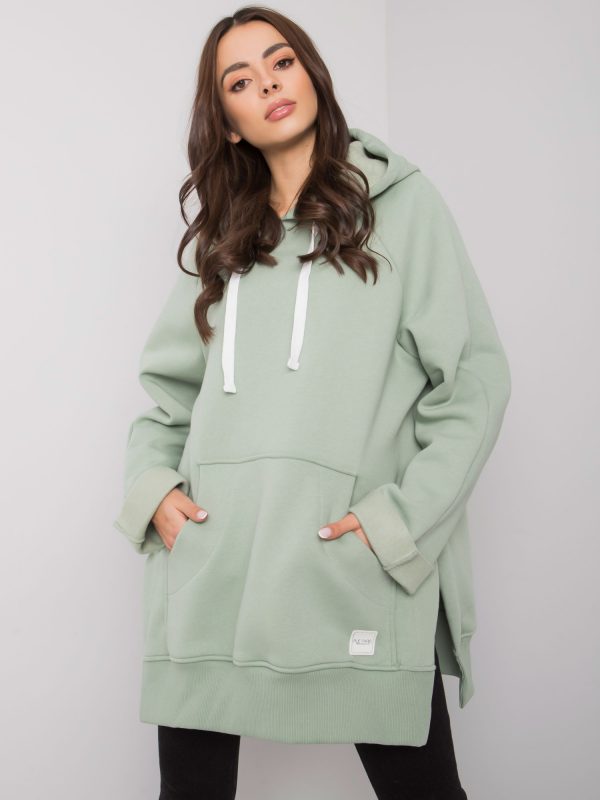 Pistachio kangaroo sweatshirt Arno RUE PARIS