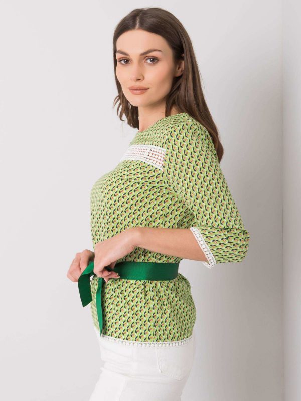 Ifrah green blouse