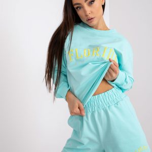 Light blue tracksuit set with stripes