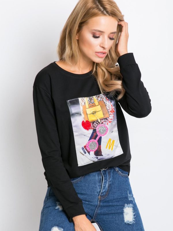 Black Fancy Sweatshirt