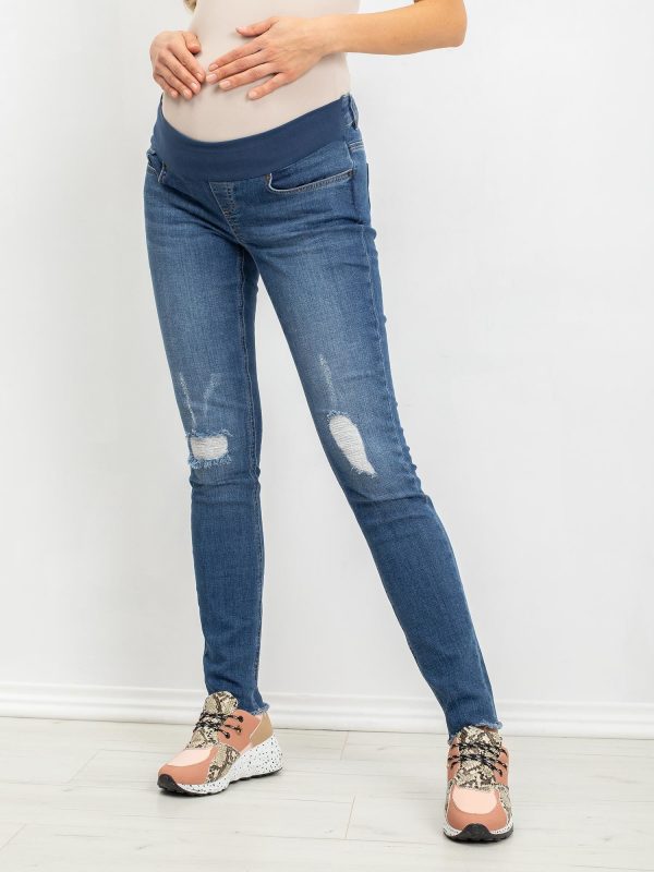 RUE PARIS Blue Maternity Jeans Cuteness