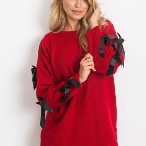 RUE PARIS Dark red Montana sweater