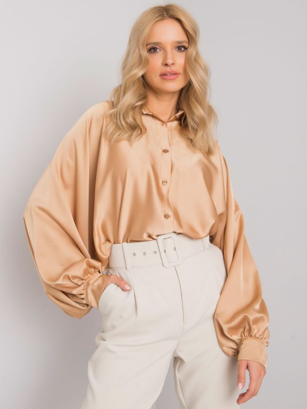 Camel shirt with wide sleeves Cristina