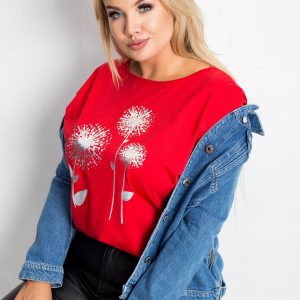 Red Plus Size Dreamer Blouse