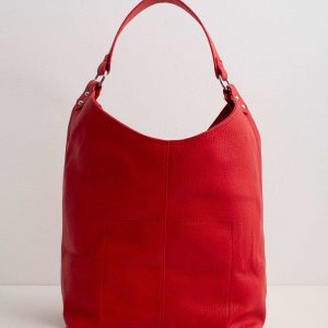 Red Soft Shoulder Bag