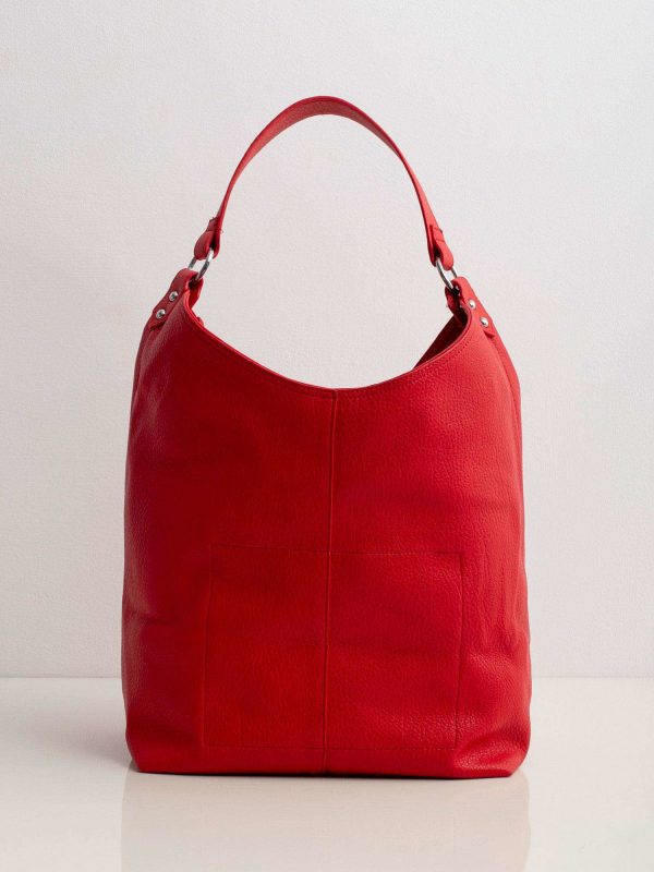 Red Soft Shoulder Bag