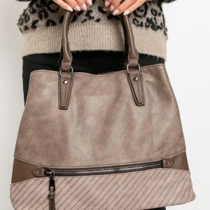 Dark Beige City Handbag