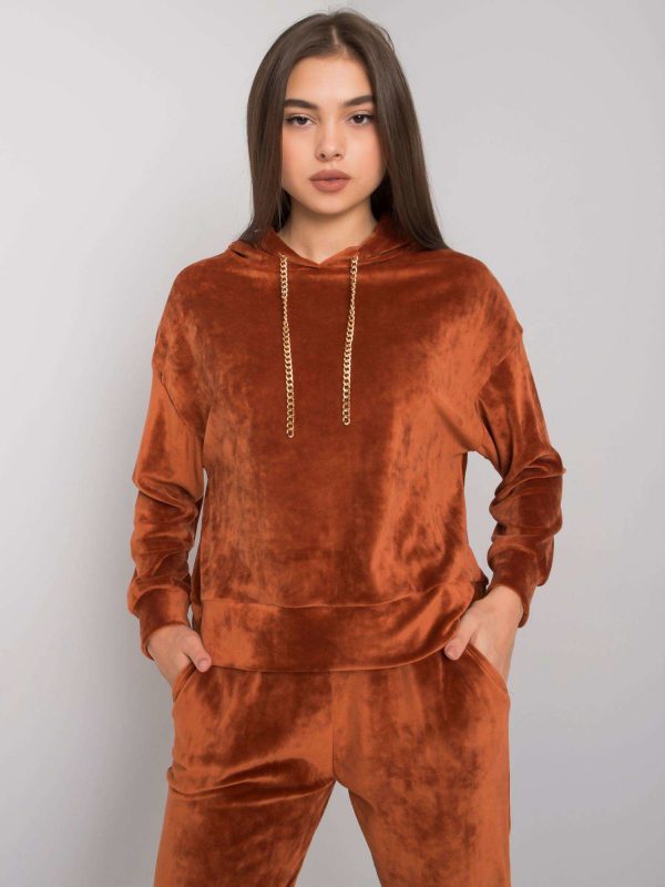 Copper velour set with Chanya pants