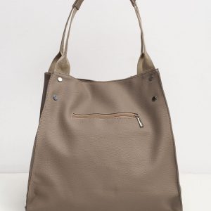 Dark beige faux leather bag