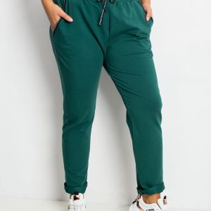 Dark Green Plus Size Pants Savage