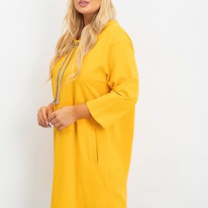 Dark yellow plus size tunic Alexa