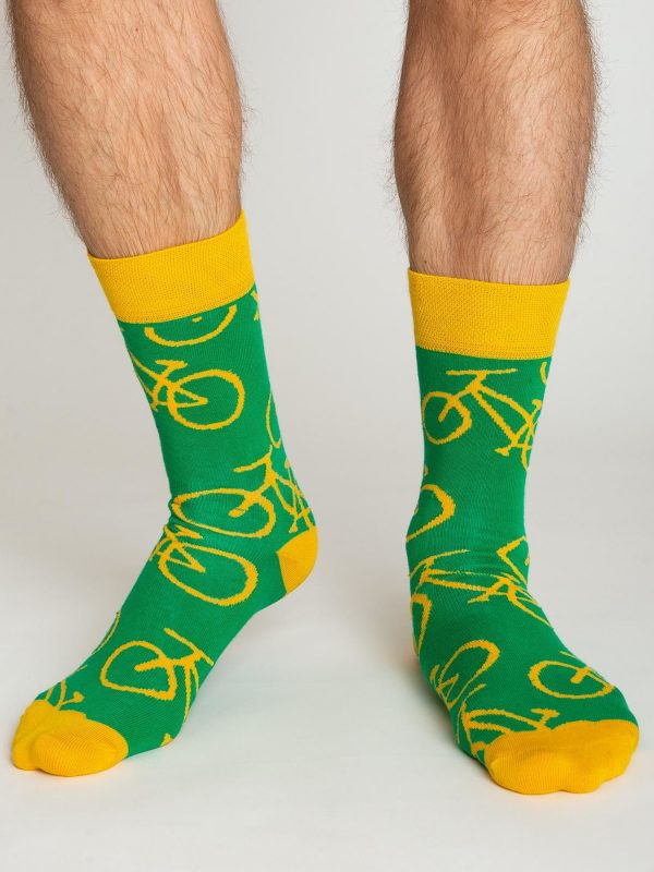 Men's Green Cotton Socks