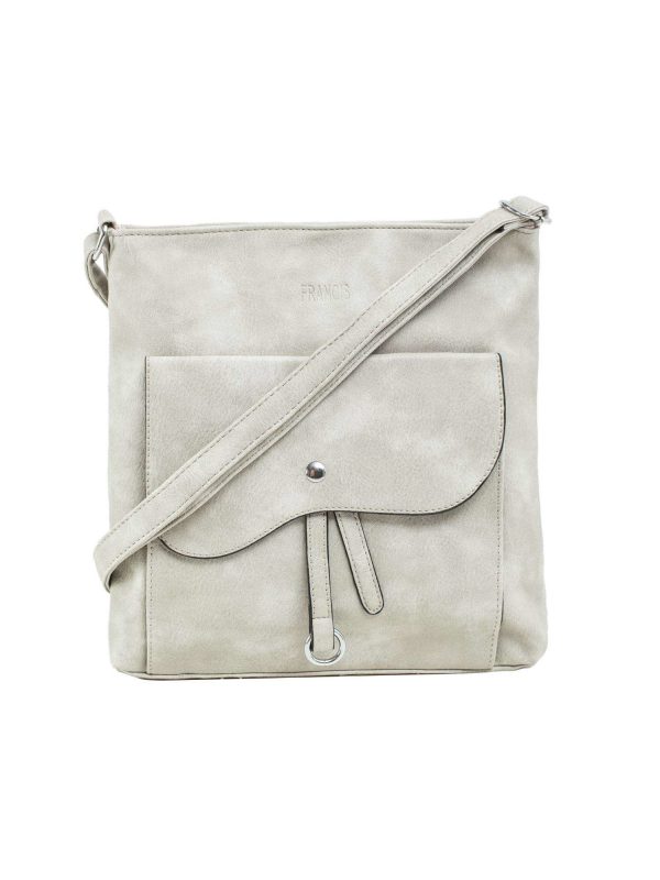 Grey bag with decorative pocket