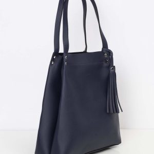 Navy blue women's urban handbag