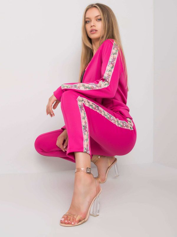 Fuchsia two-piece set with Erlea applique