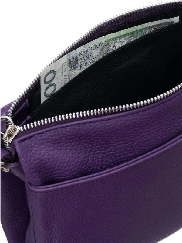 Purple Leather Messenger Messenger BADURA