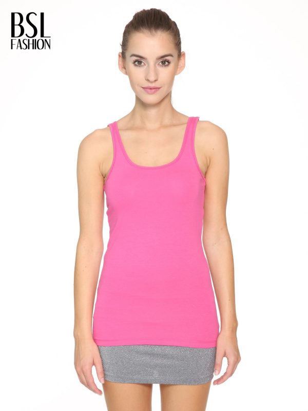 Pink smooth top with wide straps