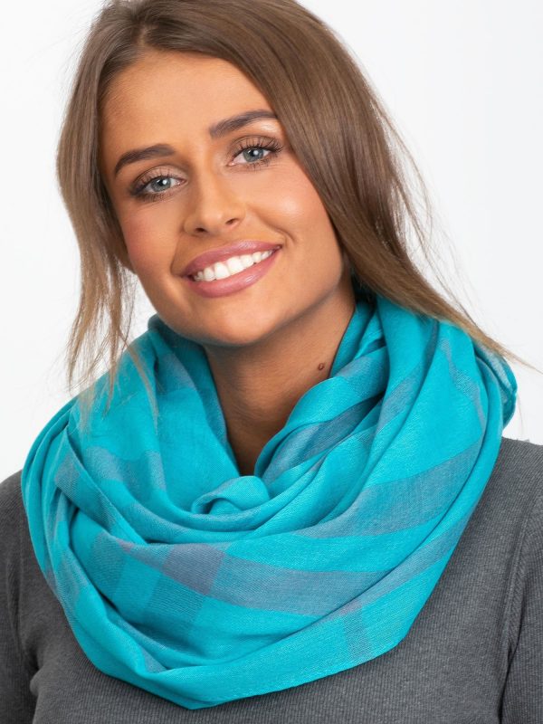 Turquoise plaid wrap