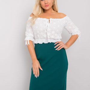 Dark Green Sally Plus Size Pencil Skirt