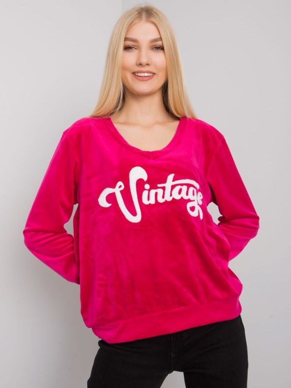 Fuchsia velour sweatshirt Cristobel