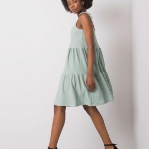 Light green flounce dress Manon RUE PARIS