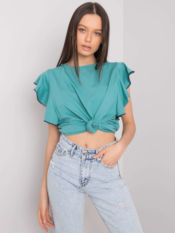 Turquoise blouse Vanesia