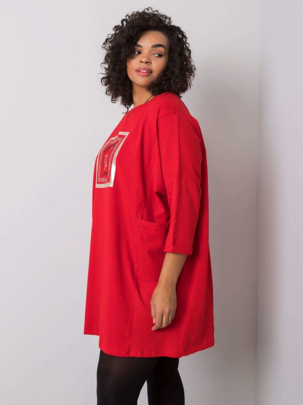 Red Gillian Cotton Tunic